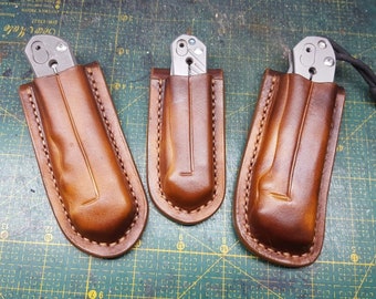 Leather pancake sheath pouch holster  for Chris Reeve Sebenza 21 (small or regular) , 25 and Umnumzaan