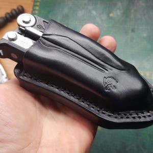 Leather pancake sheath pouch holster  for Gerber MP600, MP400, Diesel , Center Drive and Dual Force  multitools