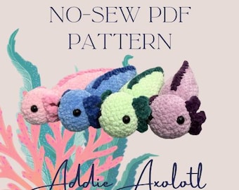 Addie Axolotl No Sew Crochet Pattern