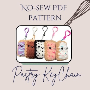 Crochet PopTart Keychain Pattern, No-Sew (PDF Pattern)