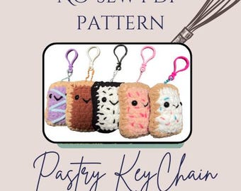 Patrón de llavero PopTart de crochet, sin costuras (patrón PDF)