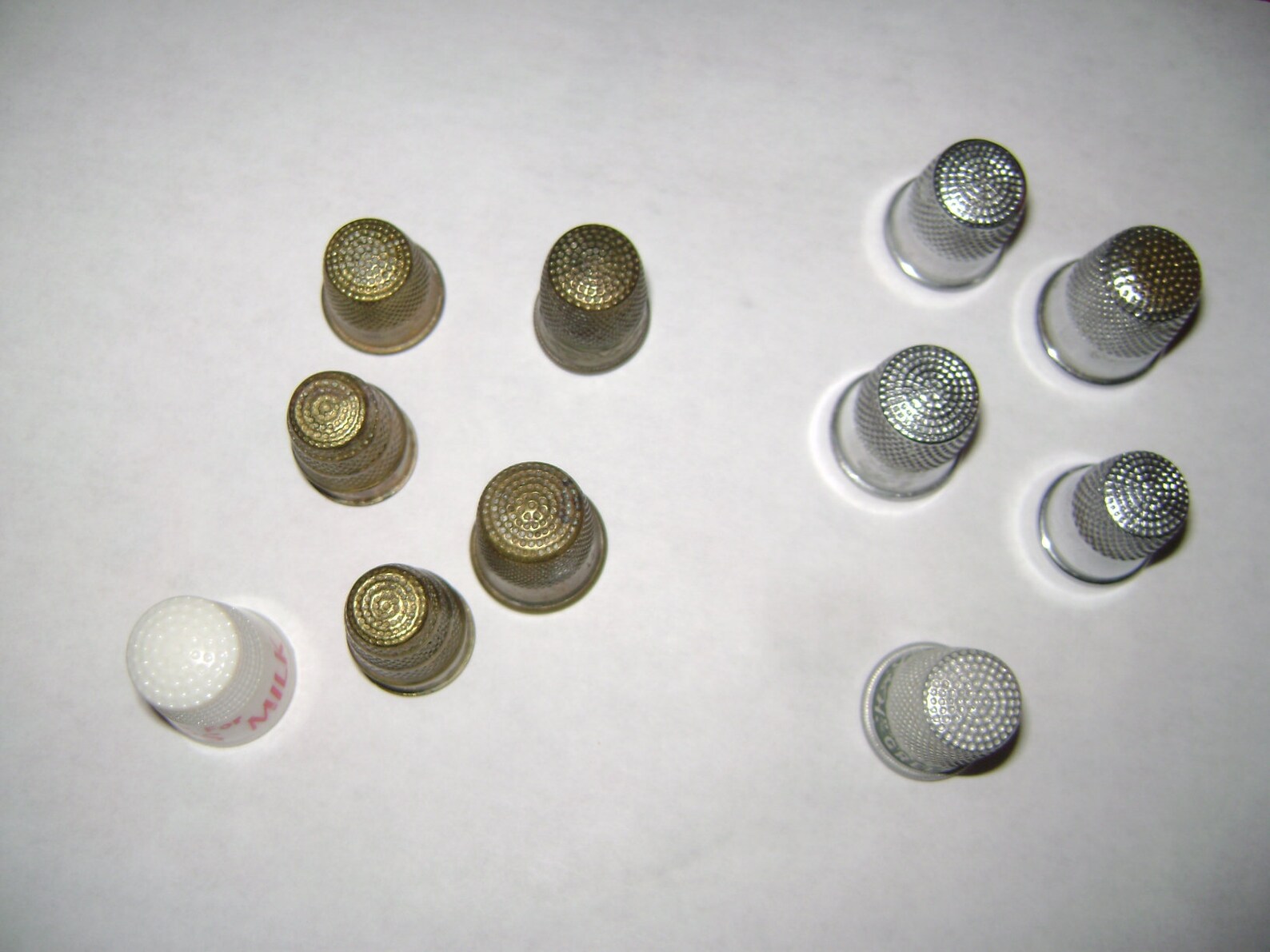 11 Sewing Thimbles Various Sizes Etsy