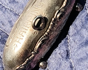 Victorian Hair Pin Holder Silver Plate 1880s