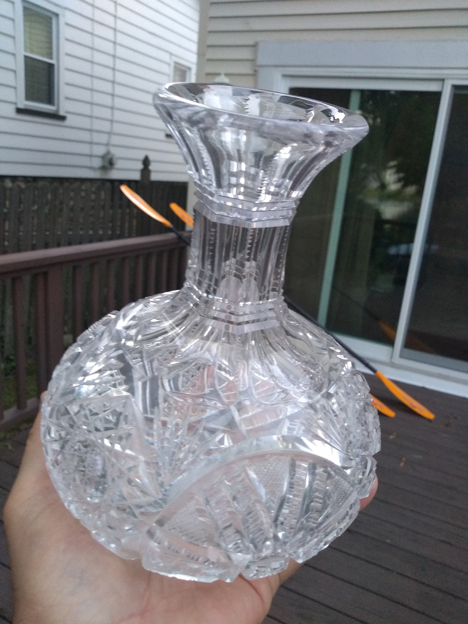 Cut Glass Liquor Decanter Vintage 1940's Etsy