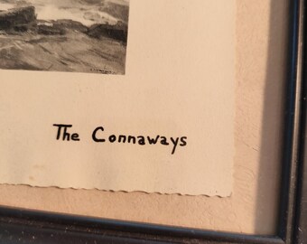 Connaway Print Marshall Point Light House Maine 1960 Jay Hall Connaway