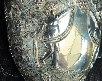 Antique Challace Cherubs Silver Plate Holy Grail