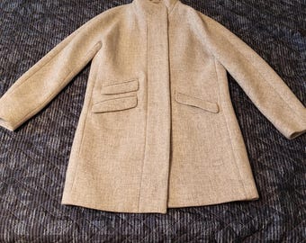 J.Crew Women's Coat Tan Italian Wool