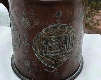 Trench Art Tobacco Jar World War One Damascus 1918 Arabic