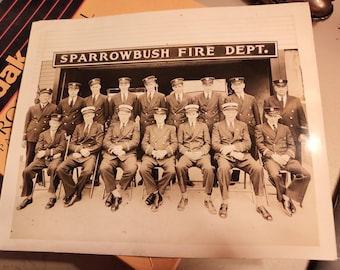 Sparrowbush Fire Department 1920s Photograph: Firemen Group Portrait