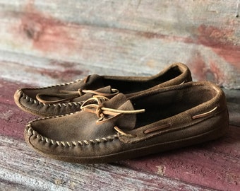 Minnetonka Soft Sole Leather Moccasins - Mens size 12