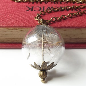 Dandelion seeds pendant with free gift box. image 4