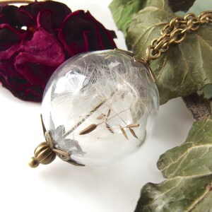 Dandelion seeds pendant with free gift box. image 2