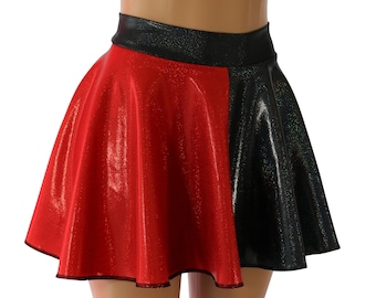 Half red half black skirt Clearance