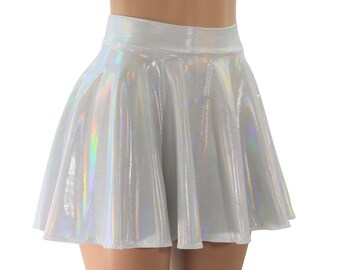 Shiny White Skirt | Etsy