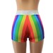 Rusty Blazed Stripe Booty Short Cream Multi Stripe