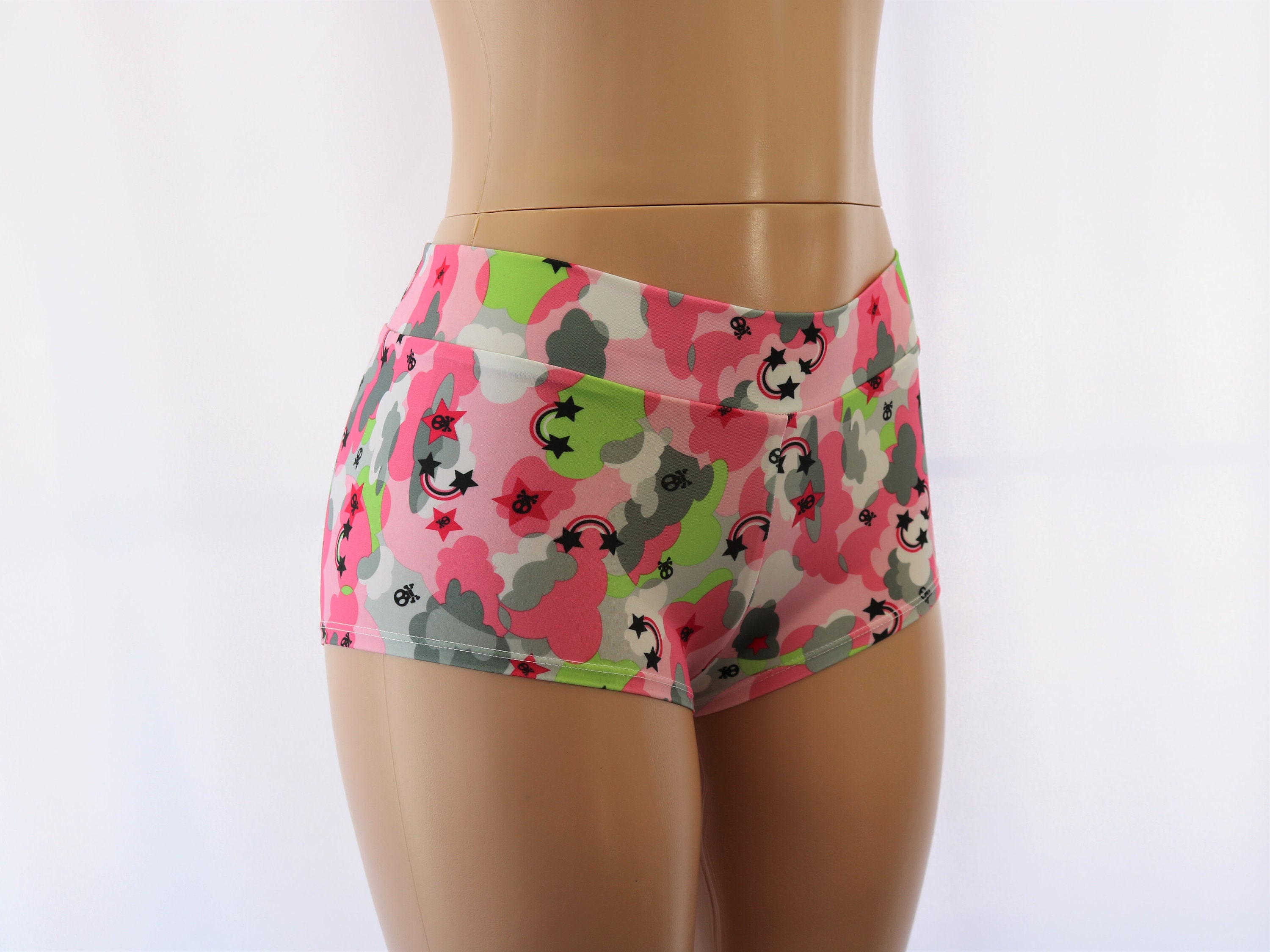 Camo Booty Booty Shorts With Holes Pole Dance Shorts Digital Camo