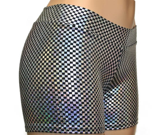 checkered biker shorts plus size