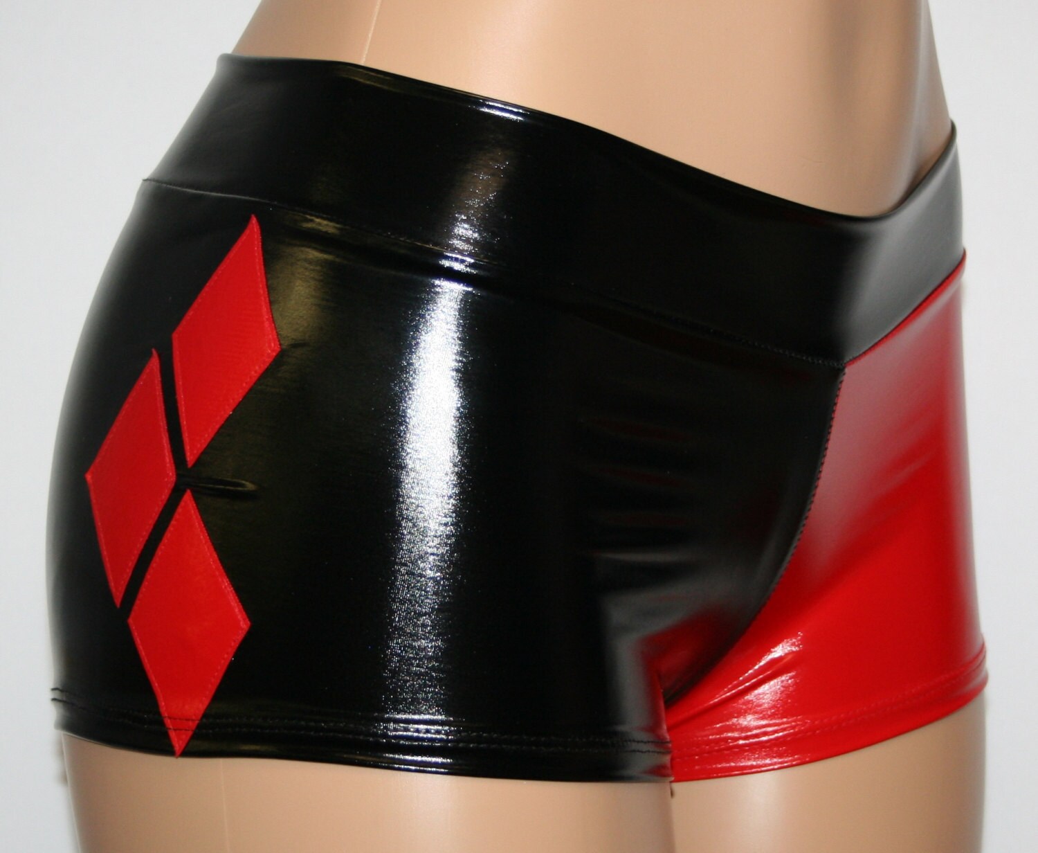 Harley Quinn Inspired Cosplay MidRise Booty Shorts in Black