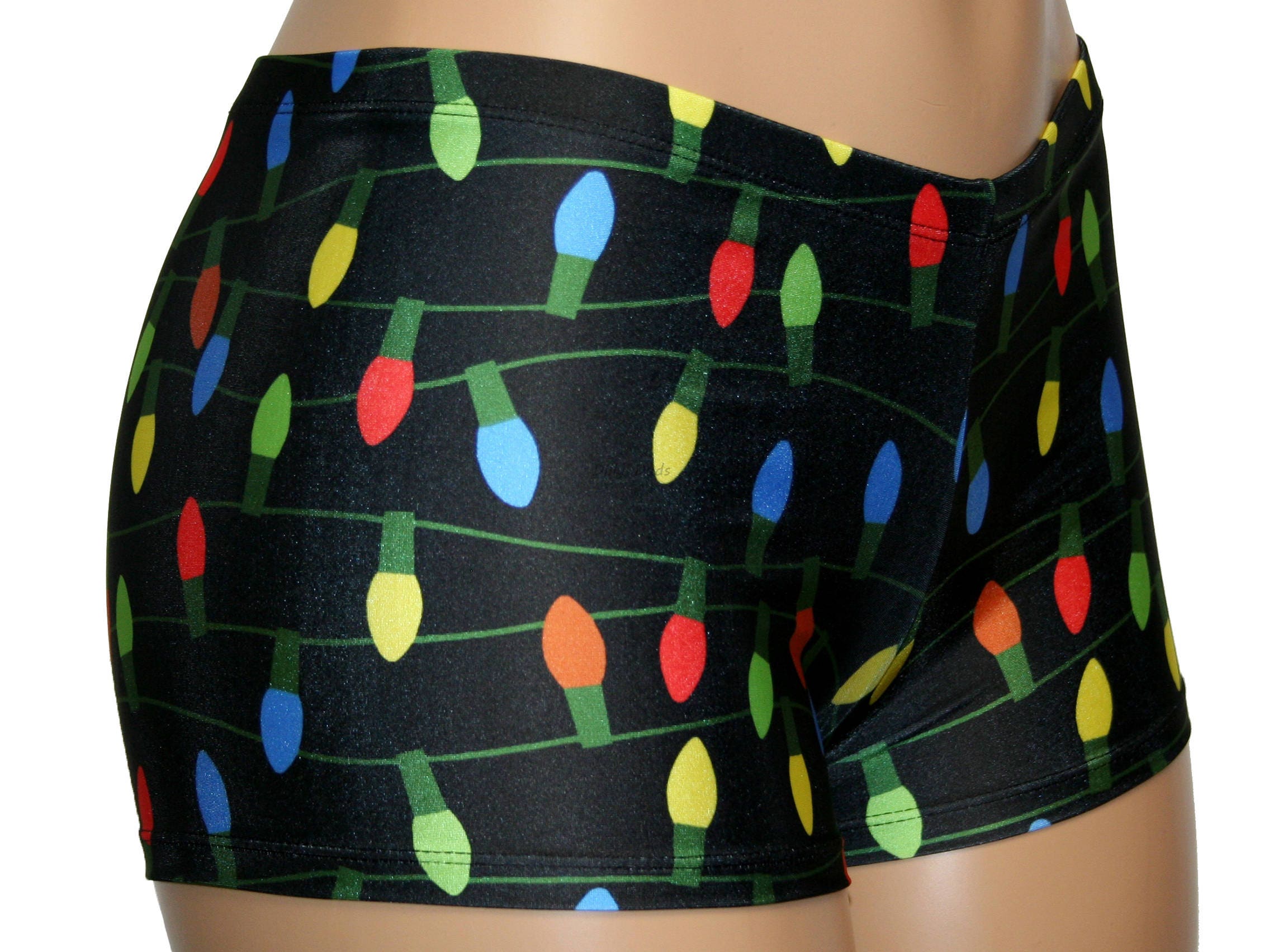 Christmas Lights Mid Rise Spandex Booty Shorts. Child Etsy