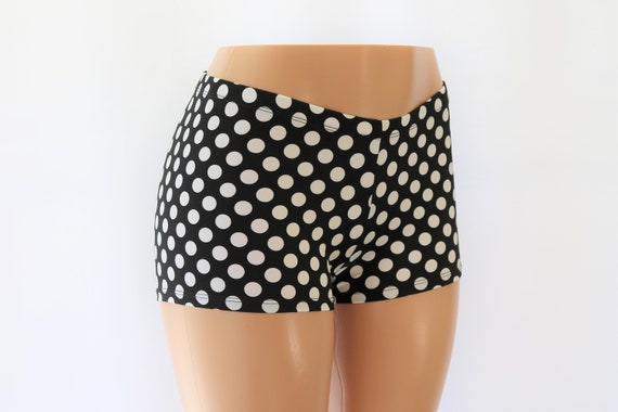 Black and White Polka Dot Booty Shorts 