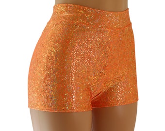 orange booty shorts