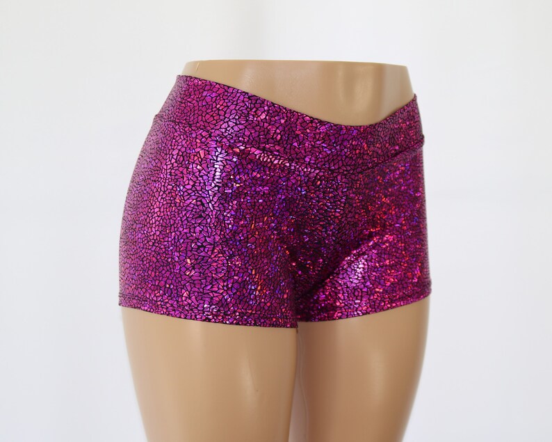 20 COLORS Mid Rise Booty Shorts-Shiny Metallic | Etsy