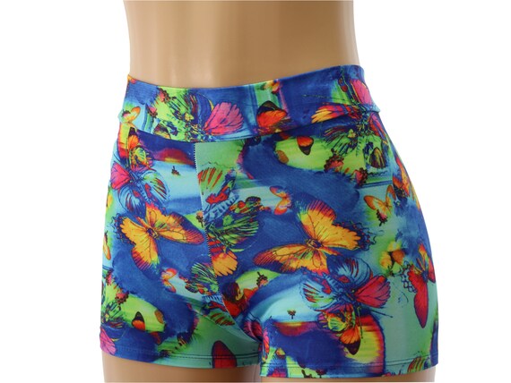 Colorful Butterfly Spandex. High Waist 