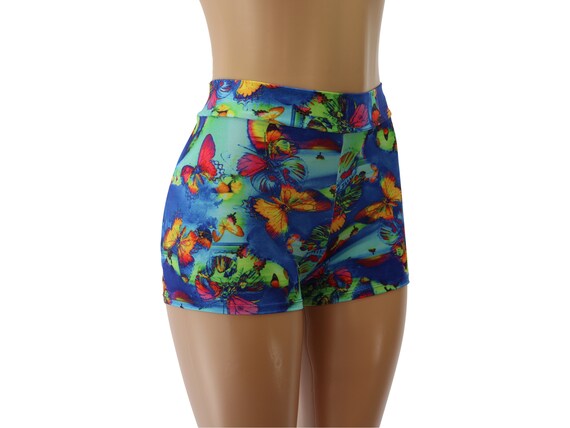 Colorful Butterfly Spandex. High Waist 