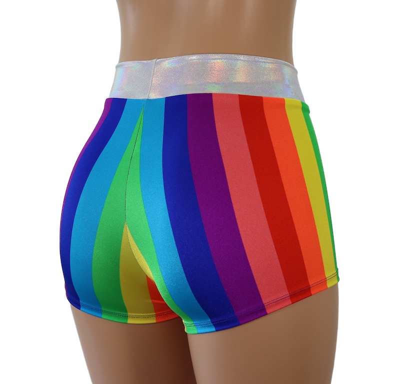 flag booty shorts