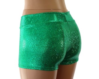 20 Colors Holographic Mosaic Print Booty Shorts. Child, Adult, Plus Sizes!