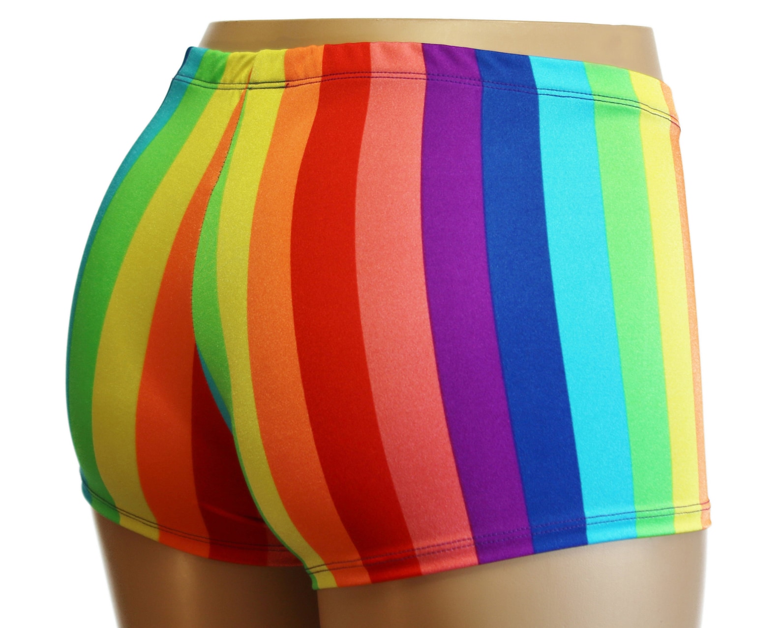 Rainbow Stripe Mid Rise Booty Shorts. Kids Adult Men Plus Etsy