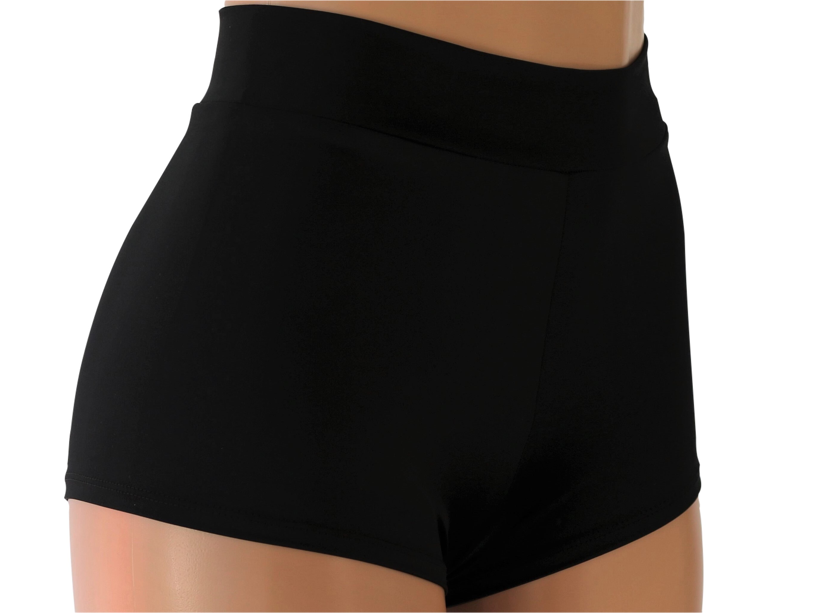 Black Matte Tricot Spandex. Sexy High Waist Cheeky Booty Shorts. Adult and  Plus Sizes -  Norway