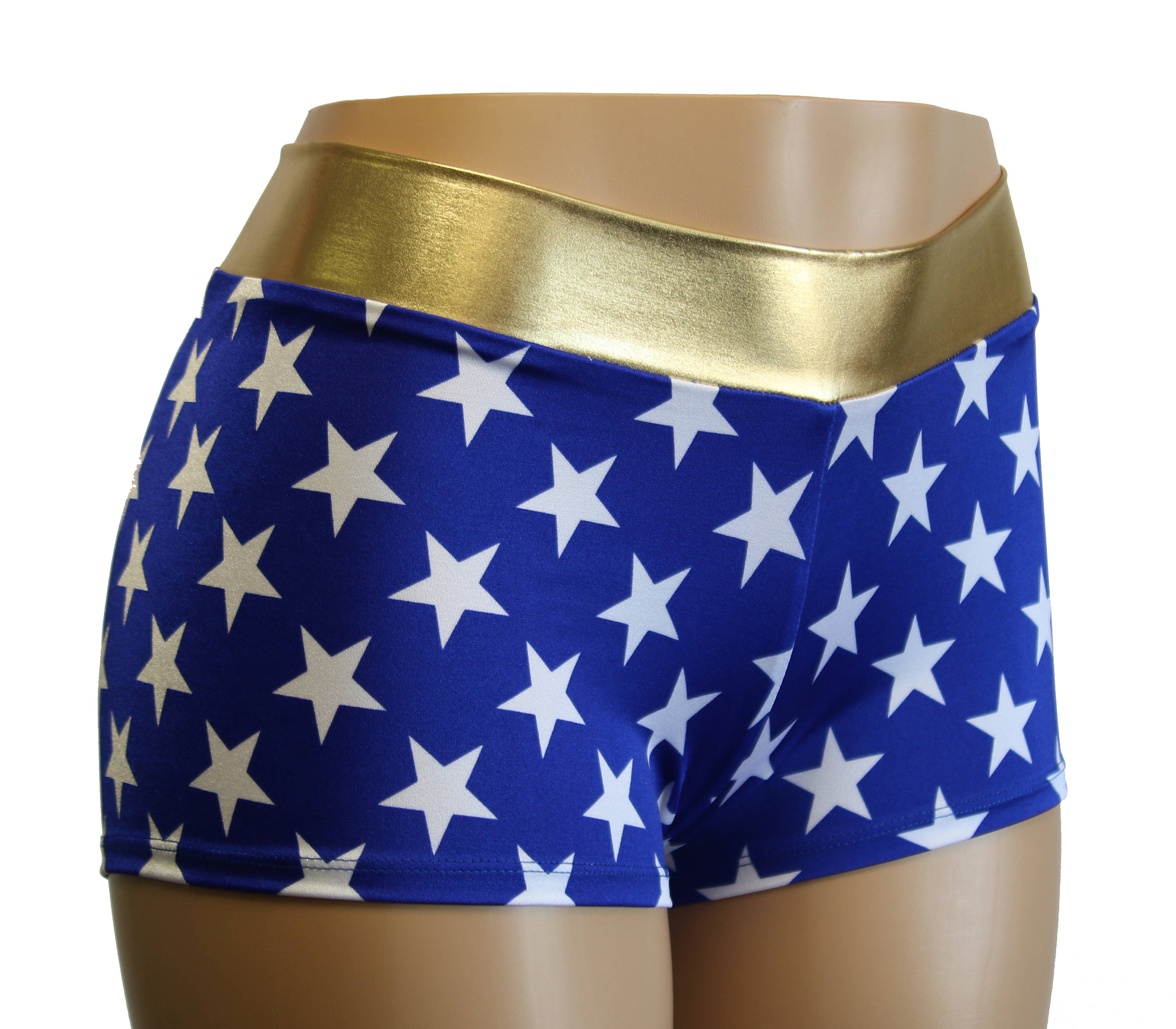 Royal Blue Spandex With White Stars and Gold Metallic - Etsy Hong Kong