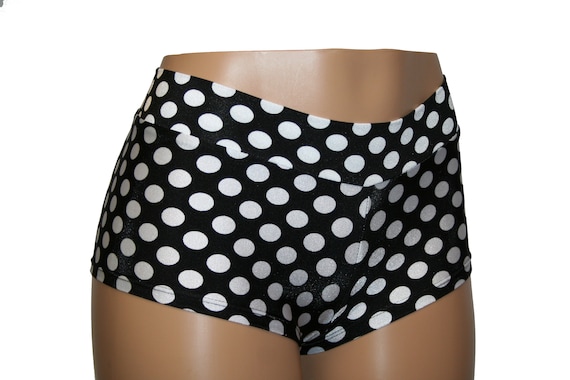 White Polka Dots Cheeky Booty Shorts 