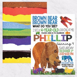 Brown Bear, Brown Bear Birthday Invitation
