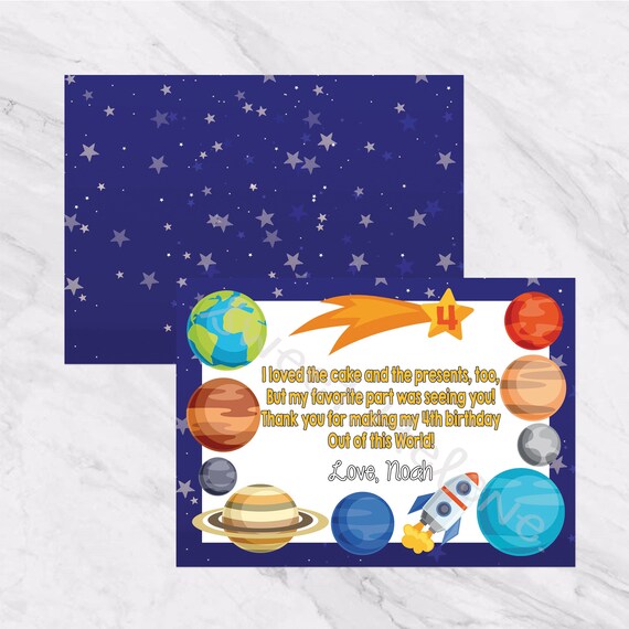 Espace Anniversaire Merci Carte Espace Fete Merci Note Etsy Espace Anniversaire Merci Carte Espace Fete Merci Note Etsy