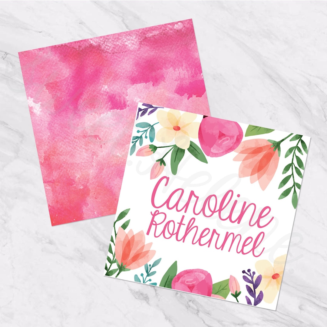 Custom Enclosure Cards Personalized Gift Tags or Stickers Watercolor
