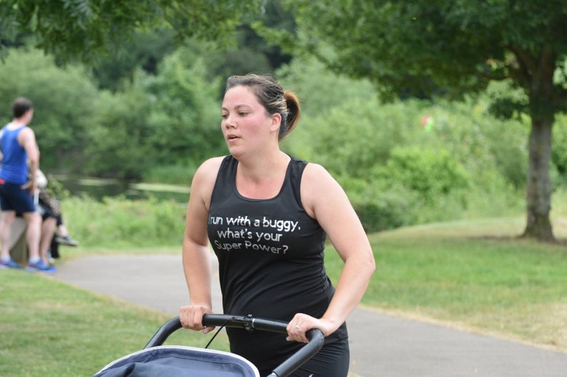 Buggy Runner/'s Black or Purple Technical Vest XS to XXL Superpower Printed Slogan, Womens and Unisex Activewear
