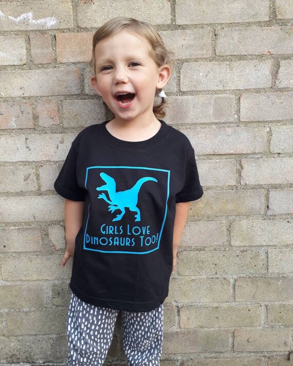 I Love Dinosaurs Short-Sleeve Tshirt Baby Girls