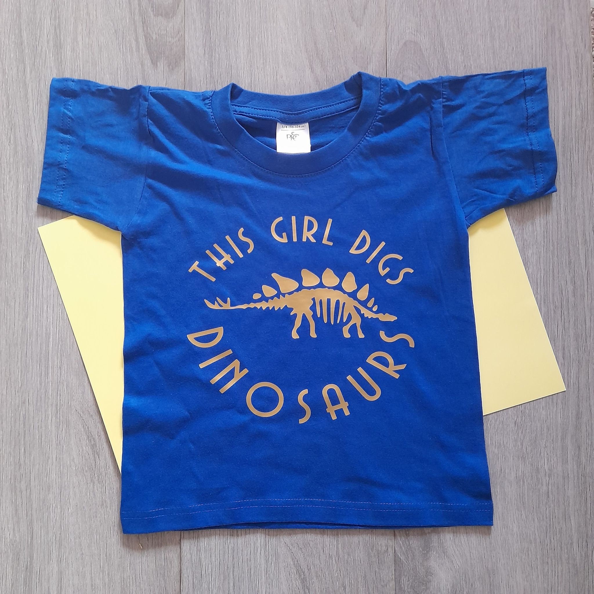 Girls Dinosaur T Shirt This Girl Digs 