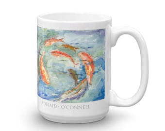 Circle Fish- By Adelaide O'Connel -- Ceramic Mug