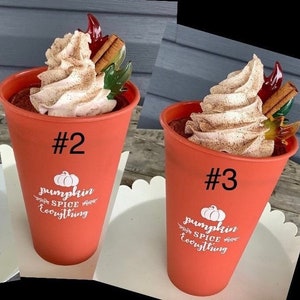 Faux Pumpkin Spice Lattes, Fake Latte, Tiered Tray decor, Pumpkin Spice Latte