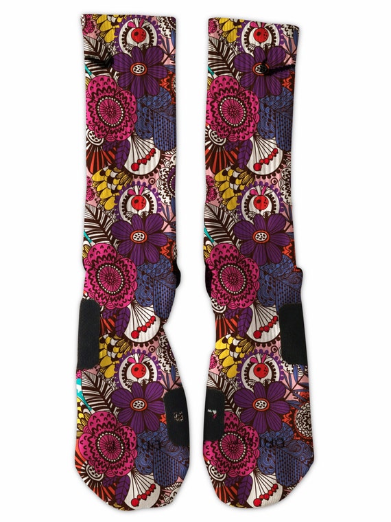 nike flower printed socks