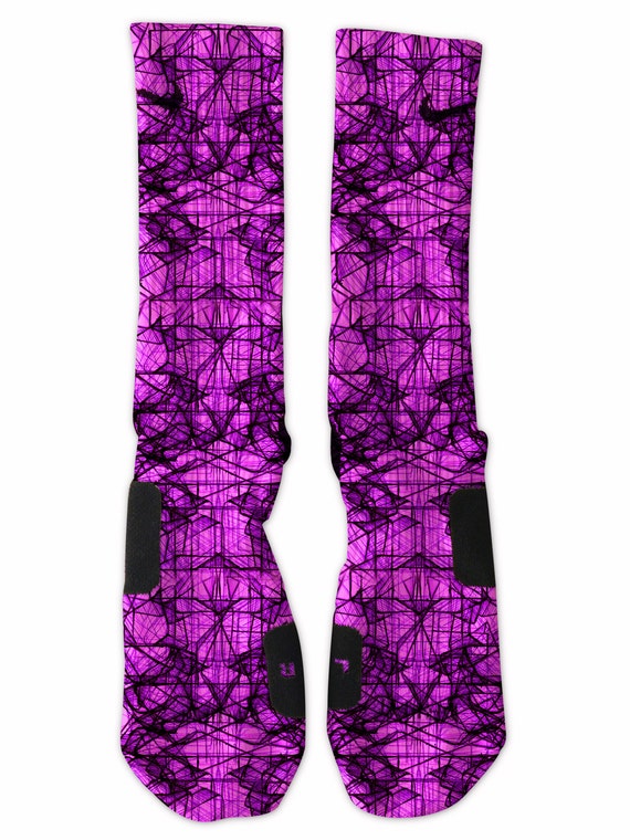 purple nike elite socks