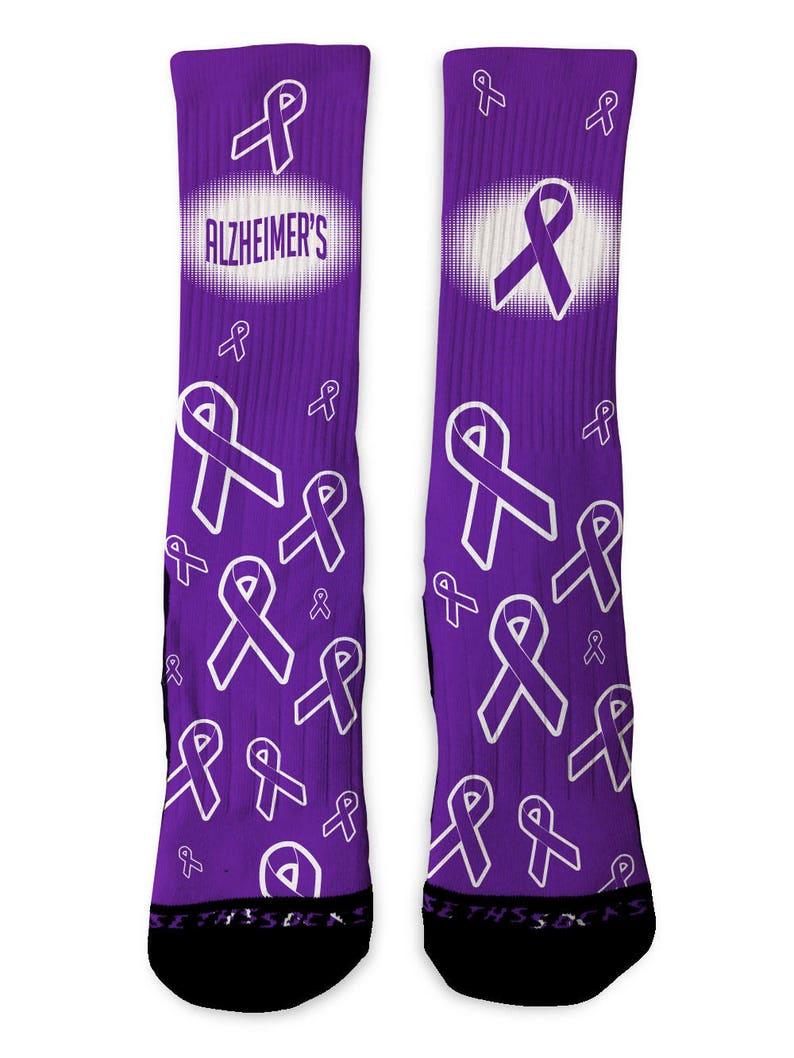 Custom Alzheimers Awareness SS Athletic Socks | Etsy