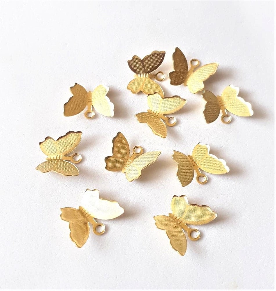 Butterfly charms. Pack of 10 Etsy