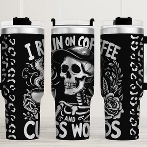 Funny Quote Tumbler Wrap Laser SVG, Coffee Lover, 40oz Tumbler Full Wrap Laser SVG, Laser Engraved SVG, Tumbler Laser File