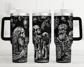 Gothic Skull Party 40oz Tumbler Wrap Laser SVG (Digital File)