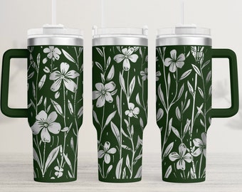 Wildflower 40oz Tumbler Wrap Laser SVG (Digital File)