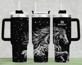 Horse Design Stanley 40oz Tumbler Wrap Laser SVG (Digital File)